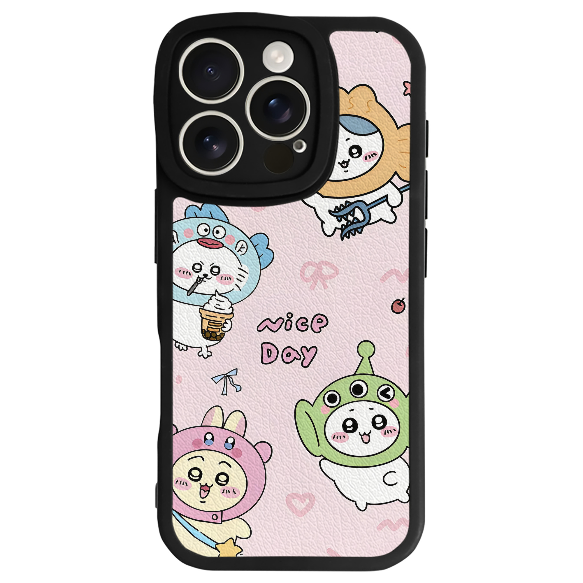 （画像用） ちいかわ Chii-kawa 【iPhone 16シリーズ対応】シリコンスマホケース（レザー調） 材質：シリコン